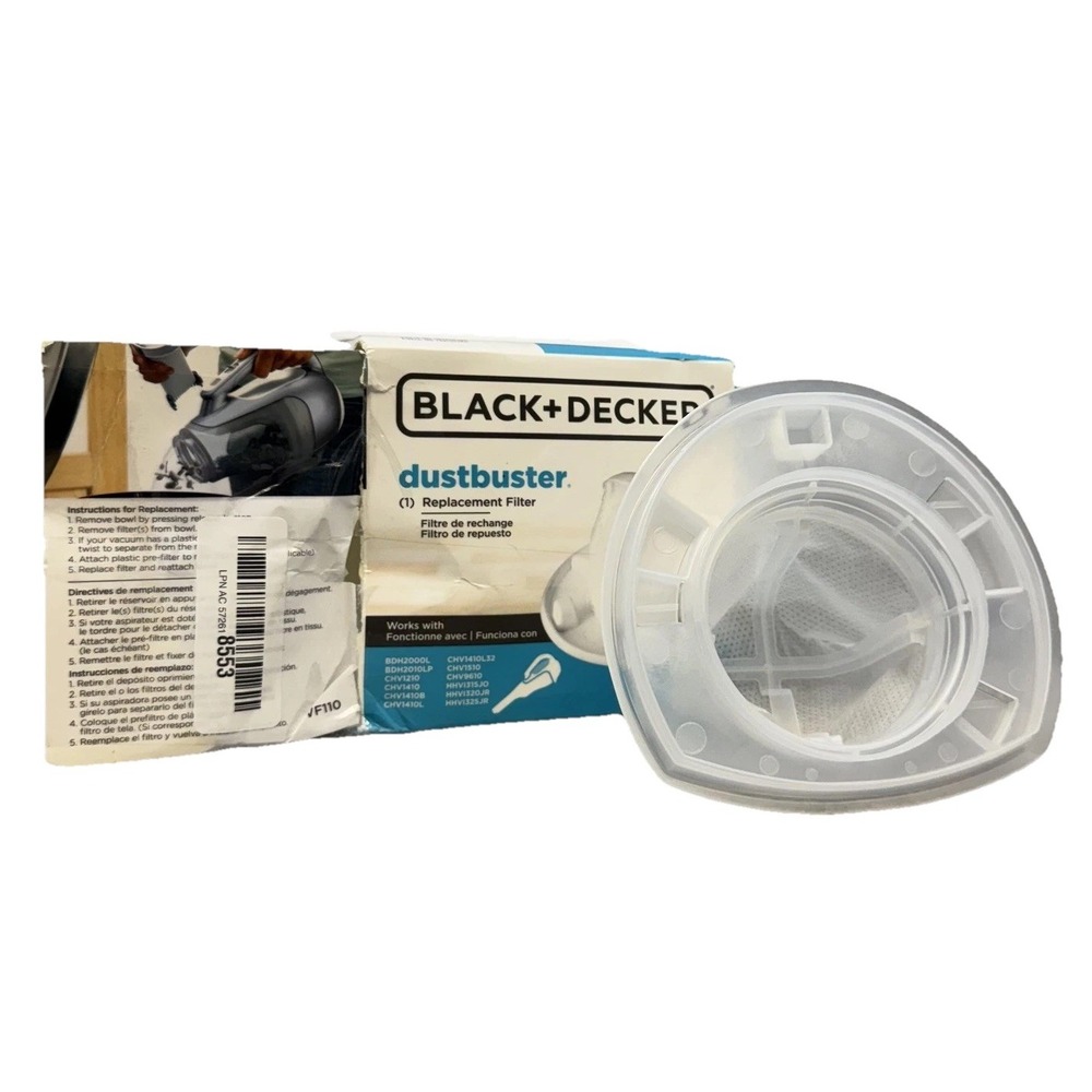 BLACK+DECKER Dustbuster Replacement Filter VF110 Fits CHV1410L CHV1510 BDH2000L